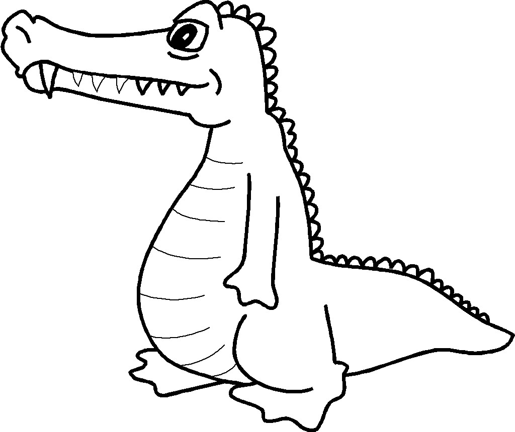 Coloring pages Alligator print out for kids - Free ...