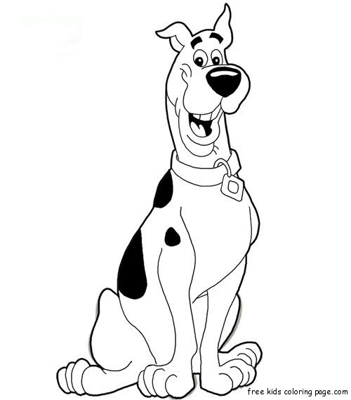 Printable Scooby Doo Coloring Page - Free Printable Coloring Pages For