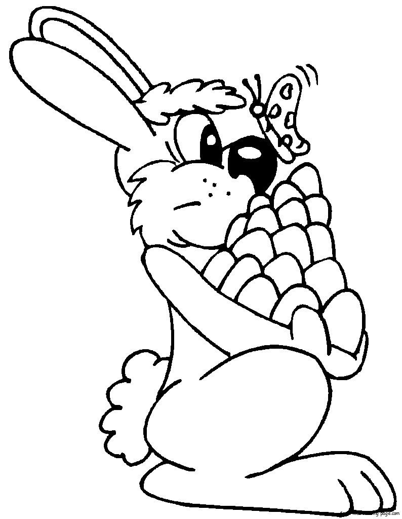 easter bunny coloring pages to print out - photo #11