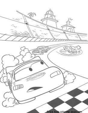 Free Lightning Mcqueen Cars 2 Coloring Pages Kidsfree Tags Fargelegge