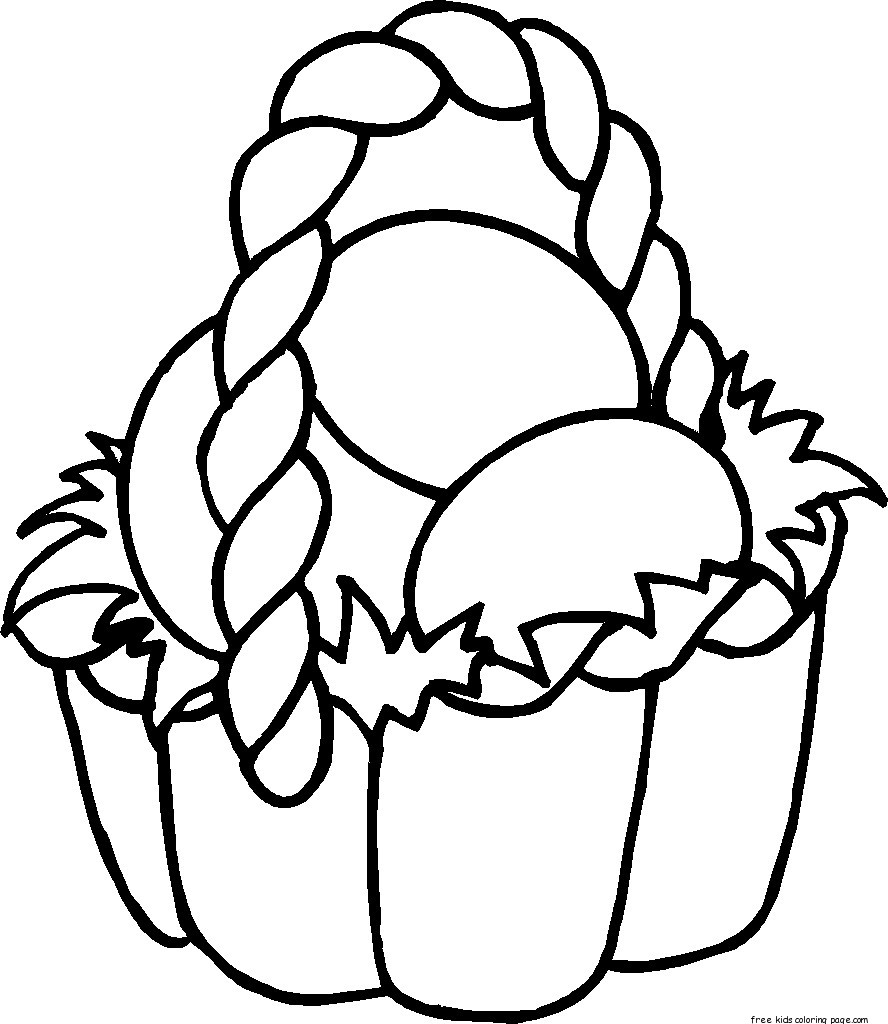 easter basket coloring pages for preschoolers - photo #15