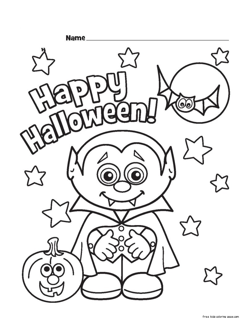 Halloween Little Vampire Printable Coloring Pages For KidsFree Printable Coloring Pages For Kids 