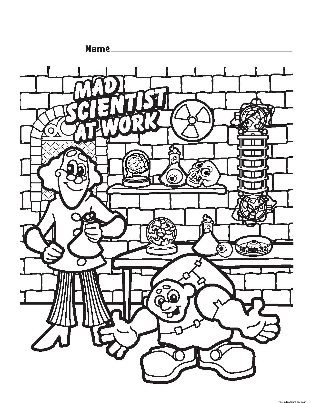 mad science coloring pages - photo #10
