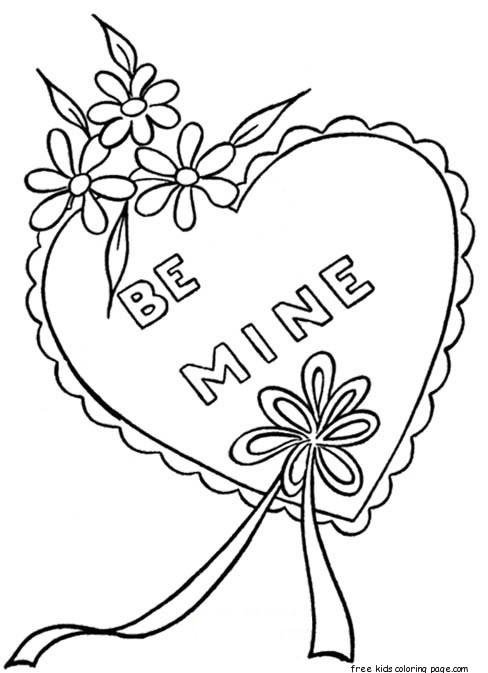 valentine day print out coloring pages - photo #13
