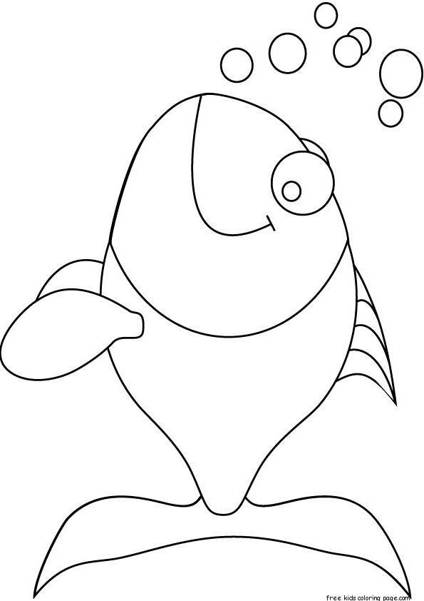 Printable rainbow fish coloring pages for preschoolersFree ...