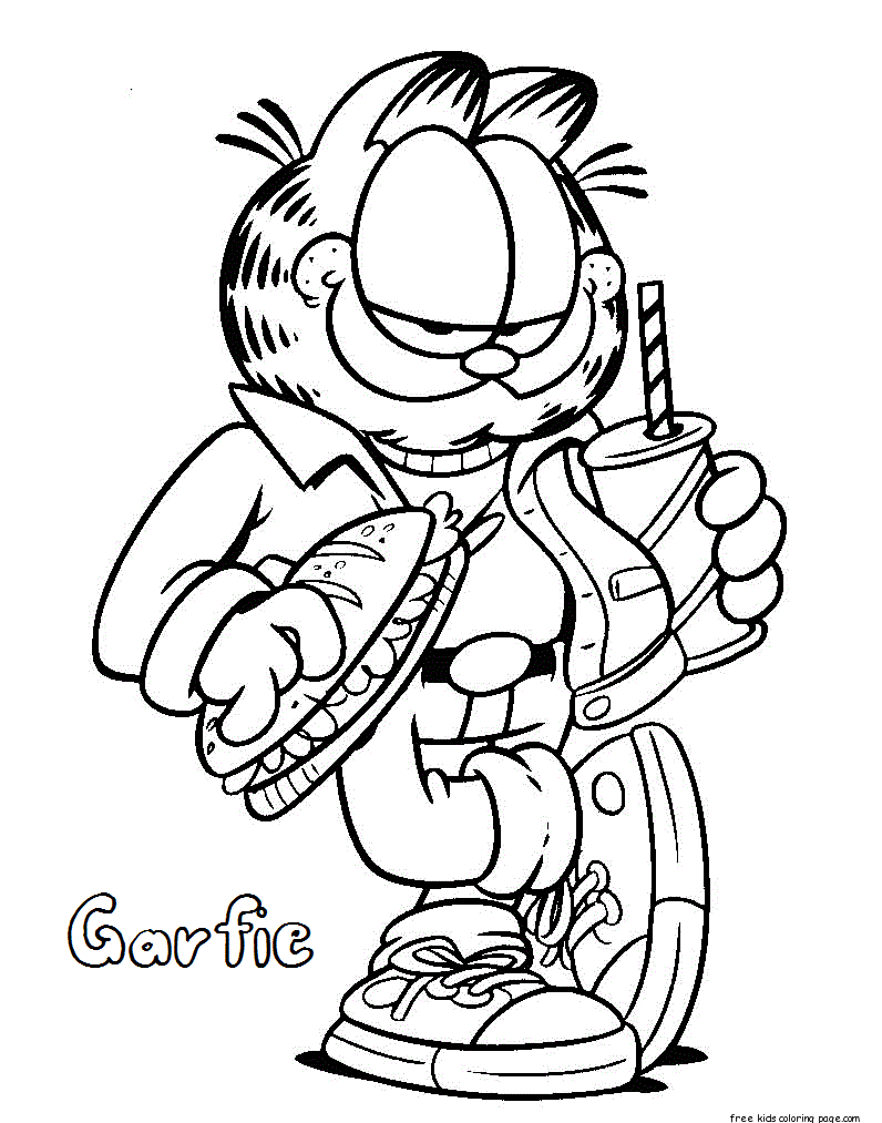 garfield cat coloring pages - photo #6