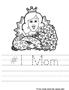 New Coloring Sheet : Happy Mother's Day