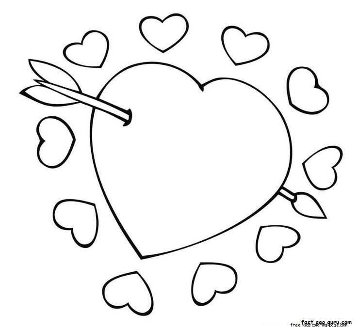 a heart coloring pages - photo #47