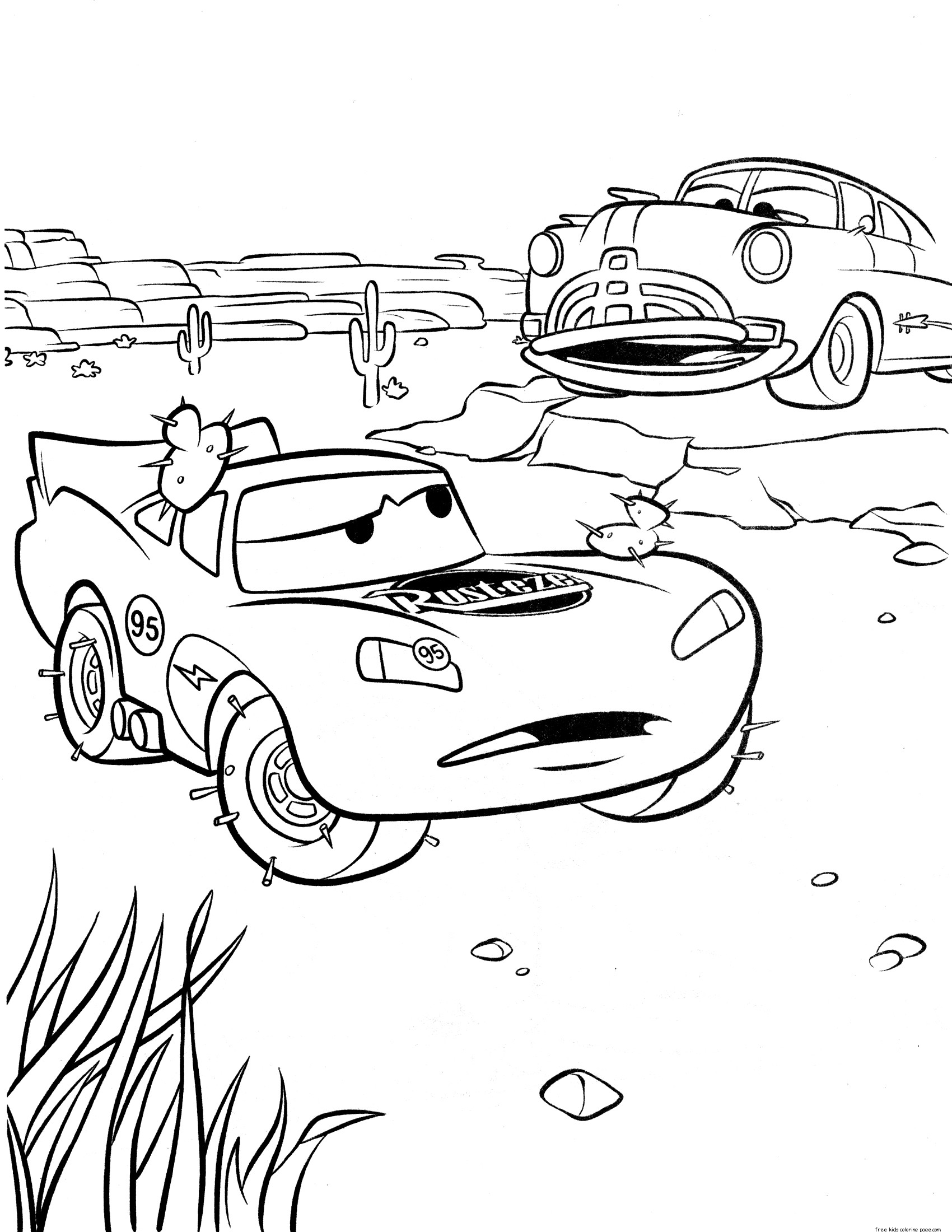 Printable lightning mcqueen race car coloring pages for ...