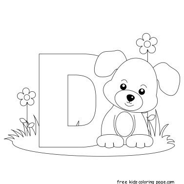 Printable Animal Alphabet Letter D for Dog for ...