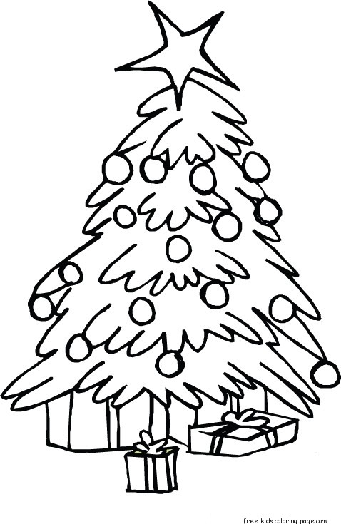 printable christmas tree coloring pages for kidsFree ...