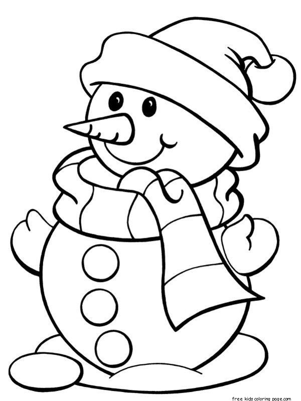 printable christmas snowman coloring pages for kidsFree Printable