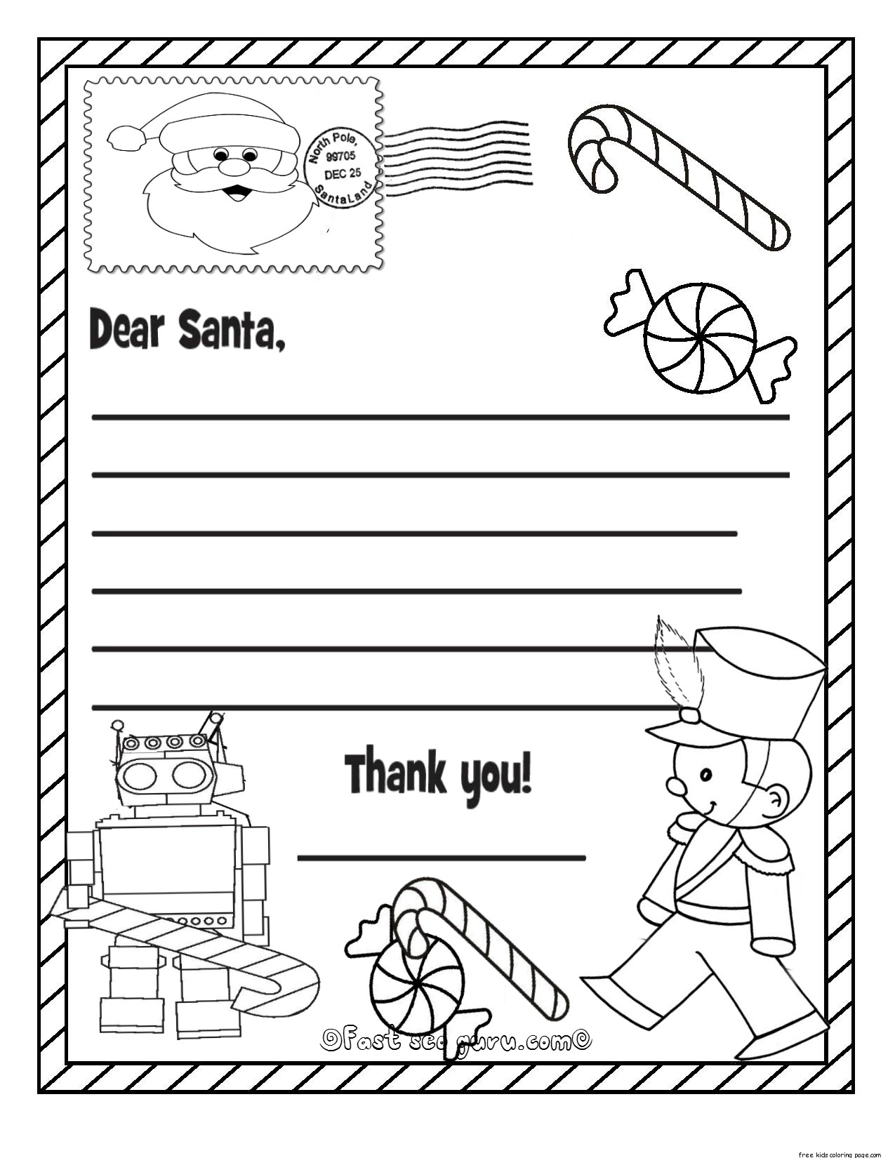 Coloring Free Printable Christmas Wish List