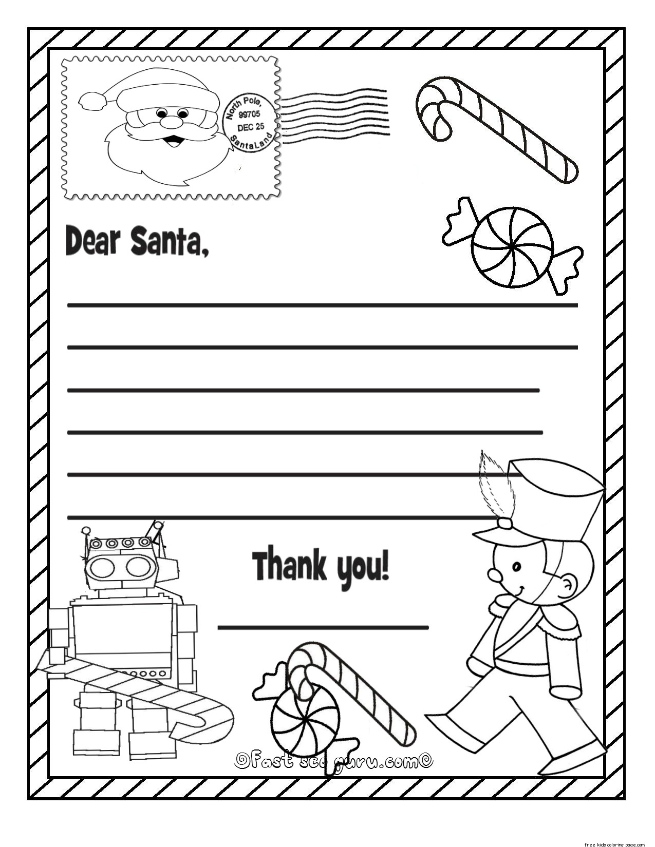 Free Printable Christmas Wish List Coloring Page