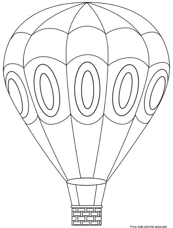 Hot Air Balloon Coloring Pages - Kidsuki