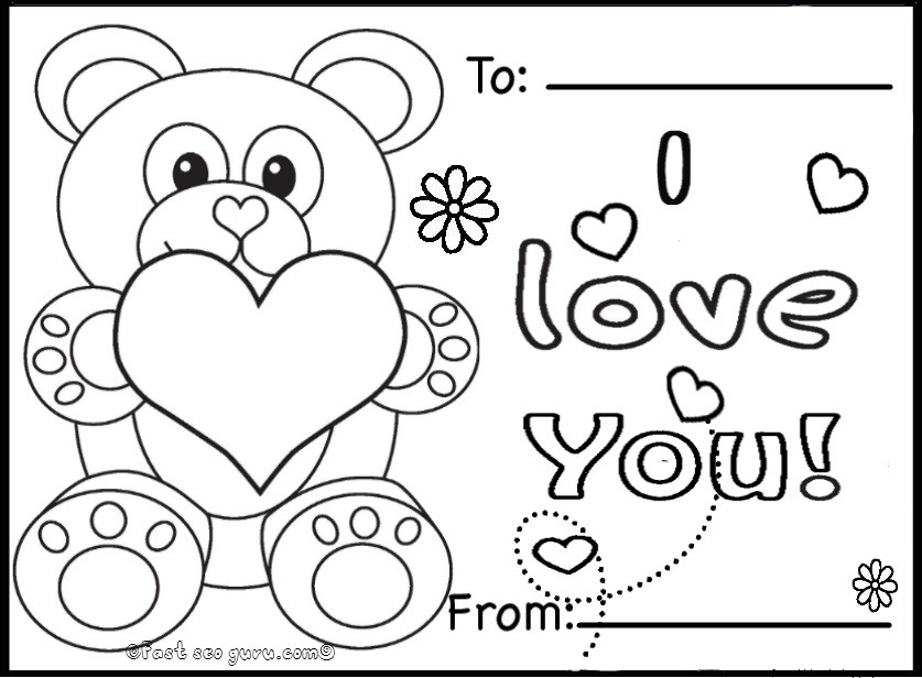 valentine free printable coloring pages - photo #31