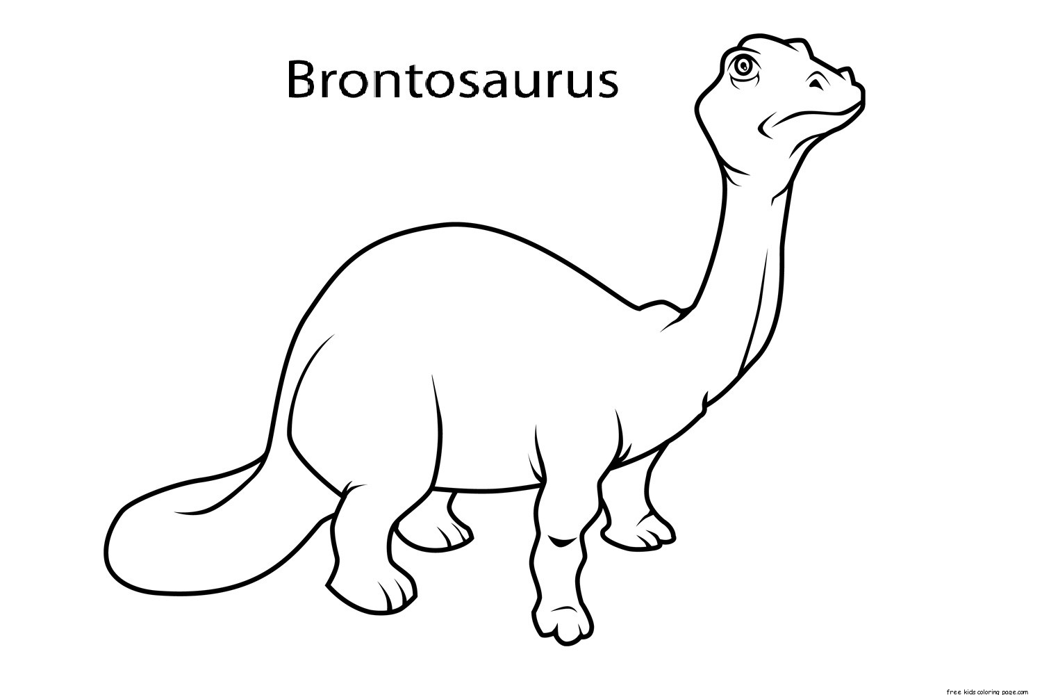 69 Simple Brontosaurus Coloring Page with Printable