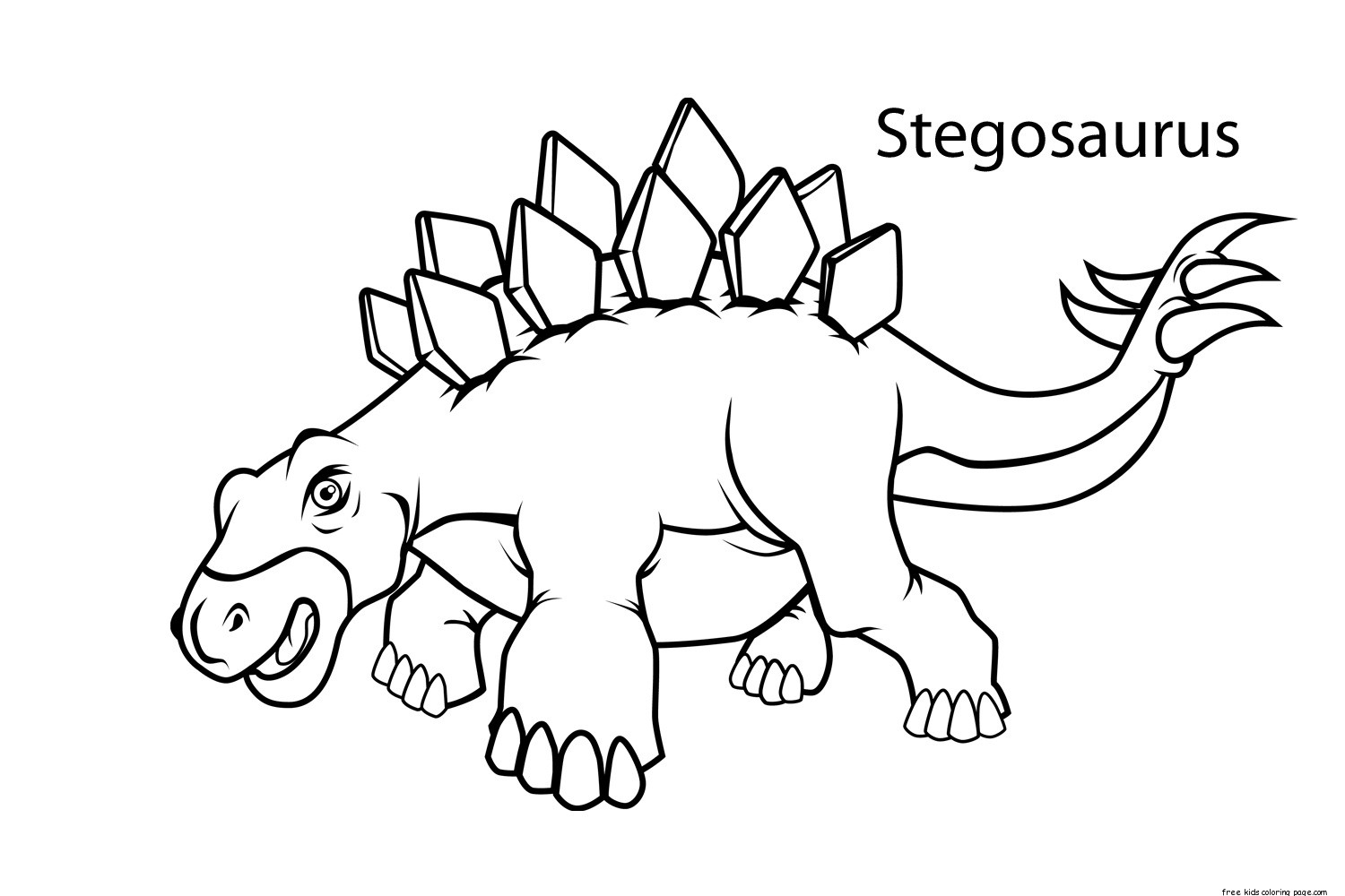 coloring dinosaur printable stegosaurus