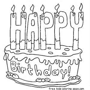 Best Coloring For Kids : Download  happy birthday coloring sheet