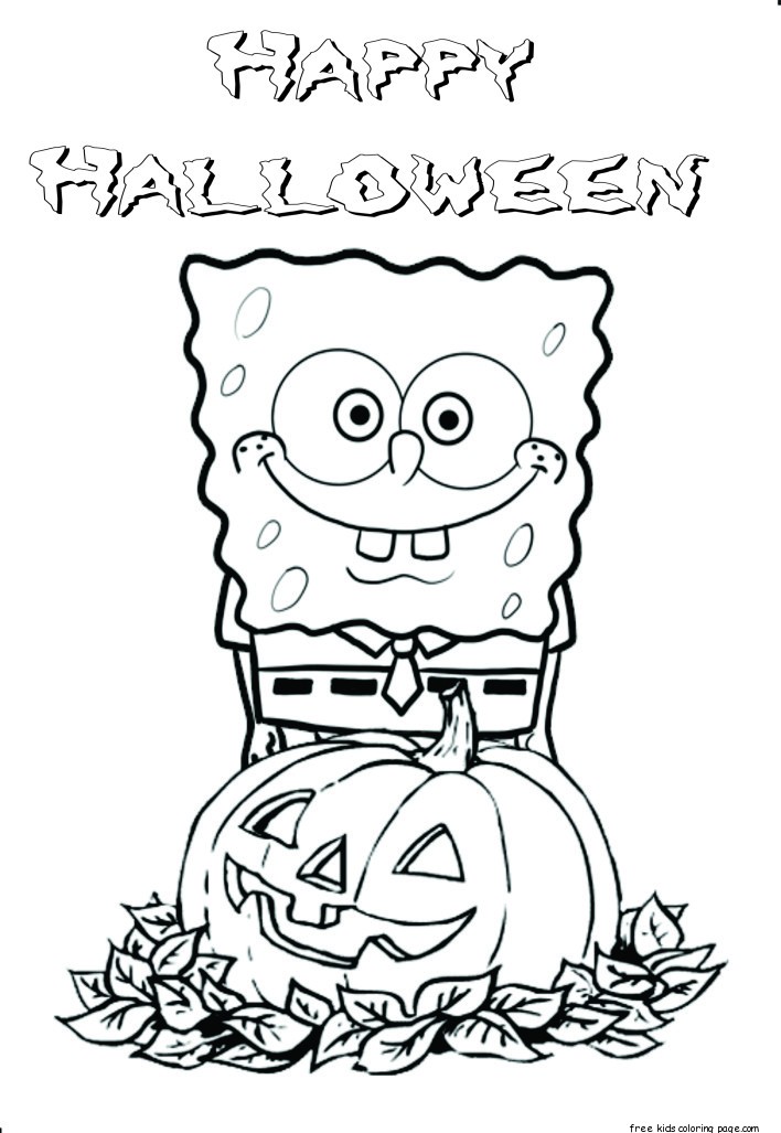 Printable halloween spongebob coloring pagesFree Printable ...