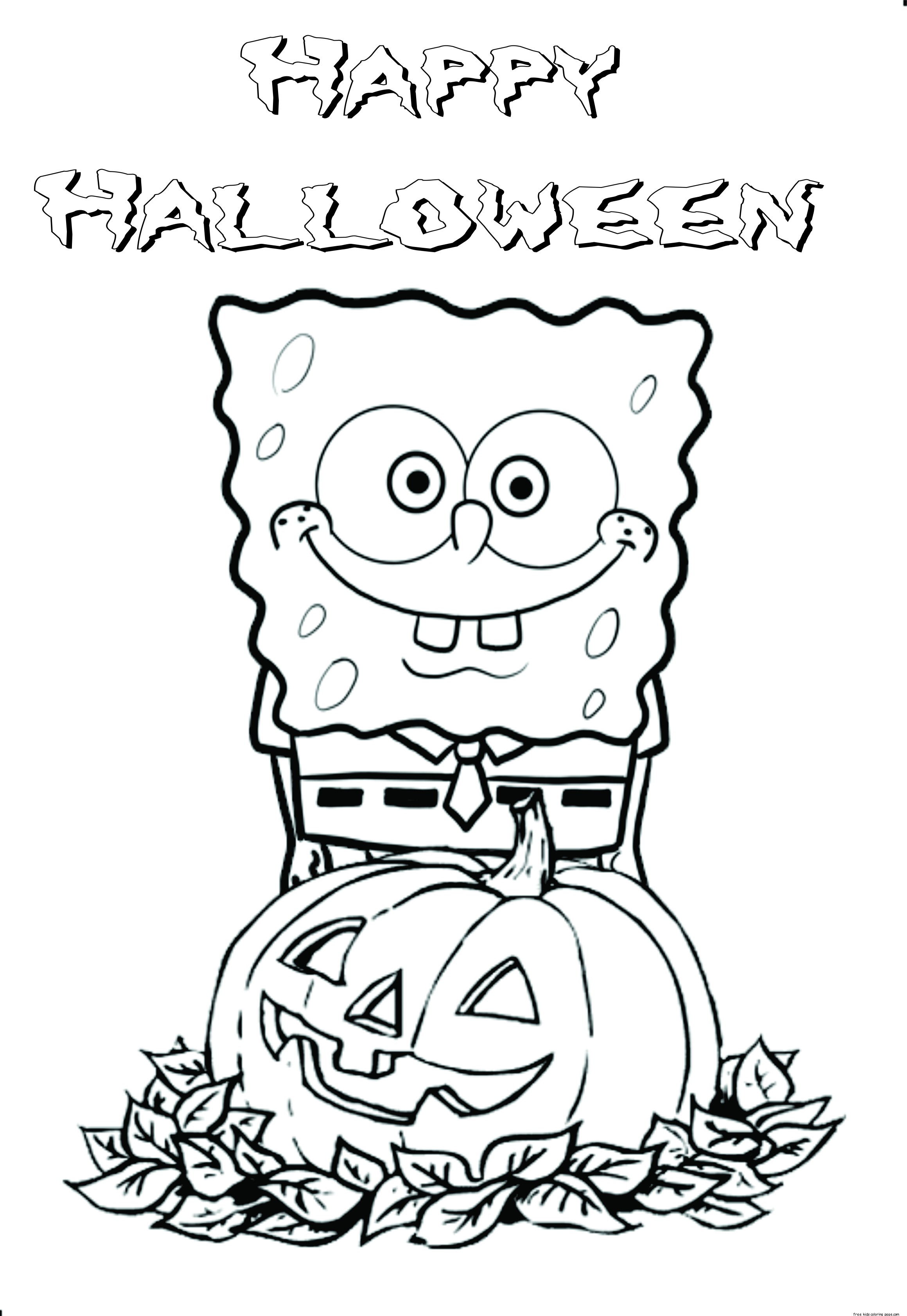 Printable Halloween Spongebob Coloring Pagesfree Printable Coloring