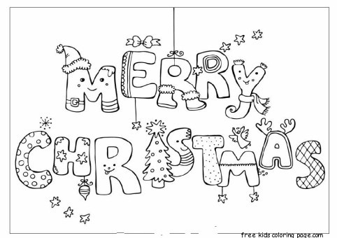 Best Coloring For Kids : Merry Christmas coloring card for kids
