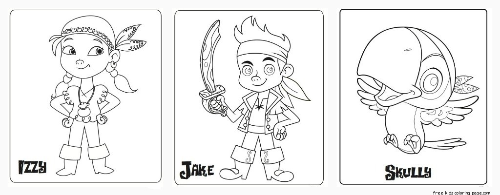 jake neverland pirates coloring pages print - photo #11