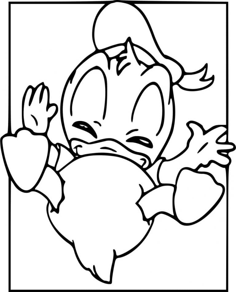 Disney baby donald duck coloring pages for kids Free Kids Coloring Page