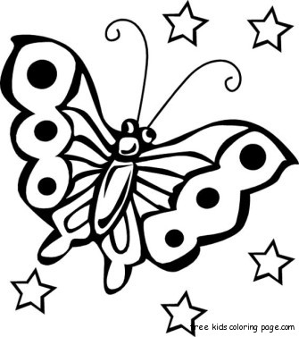 Butterfly coloring pages for kids printable free