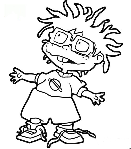 Printable Chuckie from Rugrats Coloring Page