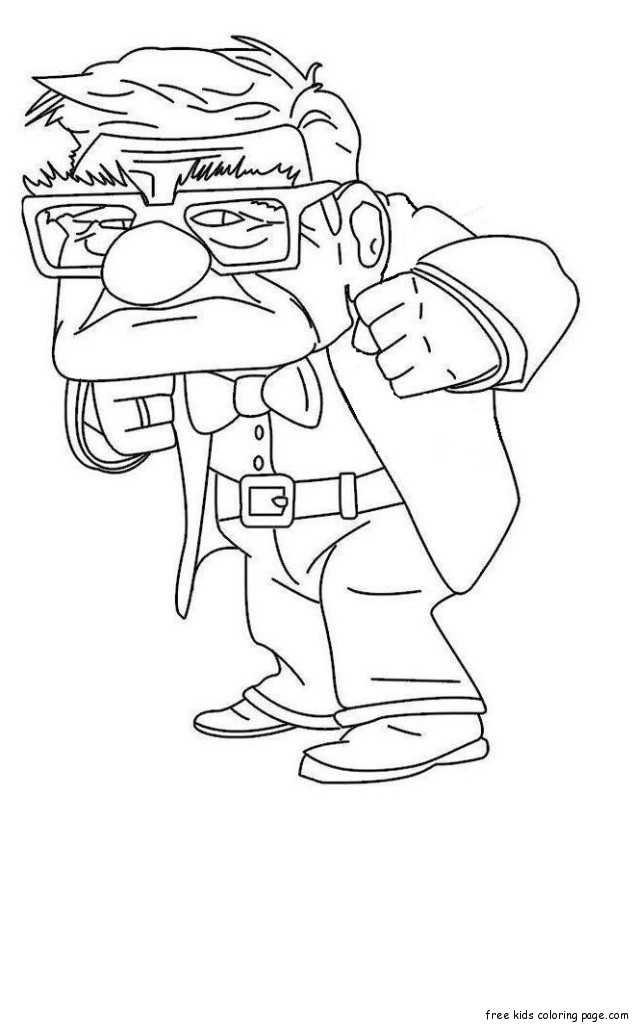 Disney Up the Movie Carl Fredricksen sad coloring pagesFree Printable Coloring Pages For Kids.