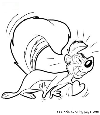 Printable Pepe Le Pew Coloring Page
