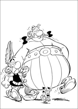 Printable asterix obelix Dogmatix coloring page