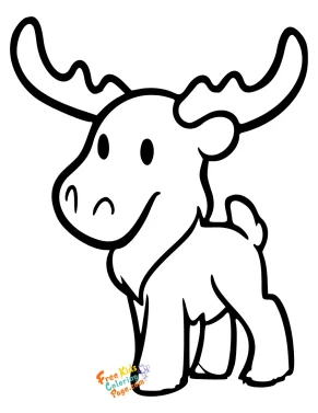 baby moose coloring pages to print out