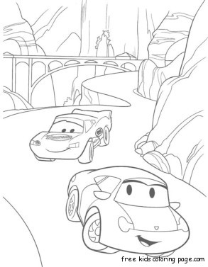 cars sally mc queen printable coloring pages