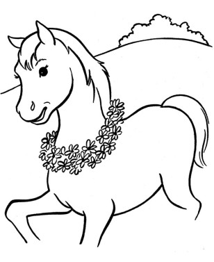 coloring pages Animal Beautiful horses Colt walking