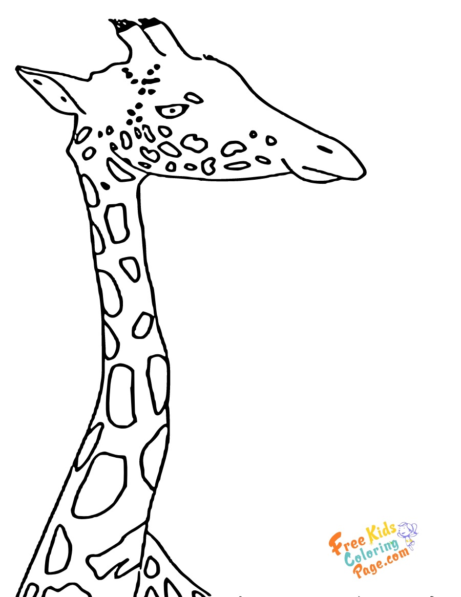 Animal giraffe zoo coloring pages to print out