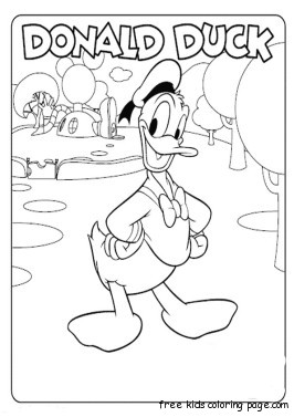 Coloring pages for kids Mickey Mouse Clubhouse Donald Duck
