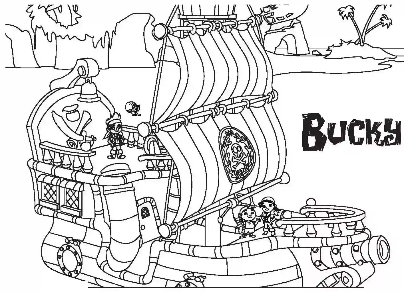 Pirates Bucky coloring book pages