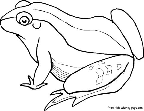 Print out Big Frog coloring pages
