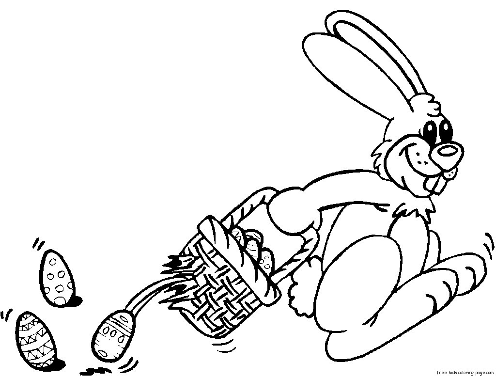 Print out Bunny With Basket Coloring sheetPrint out Bunny With Basket Coloring sheet