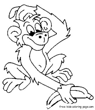 Print out coloring pages Monkeys for kids