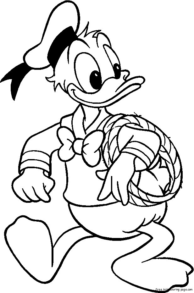 Print out donald duck coloring sheet
