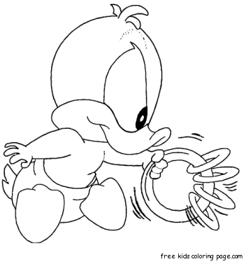 Printable Baby Looney Tunes Baby Daffy coloring pages