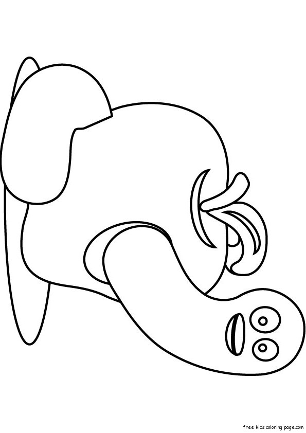 Printable Insects Apple worm coloring page