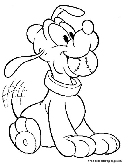 Printable disney characters baby goofy coloring pages