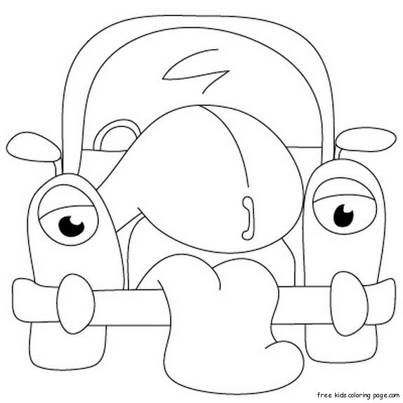 cartoon drawings of classic cars coloring pages for 