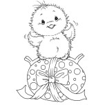 Cute easter chicken coloring in pages to print out.
