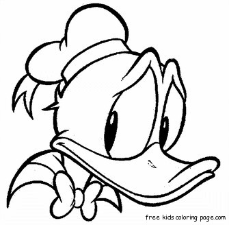 donald duck coloring page 2