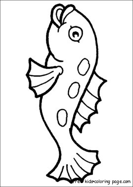 fish coloring page kids